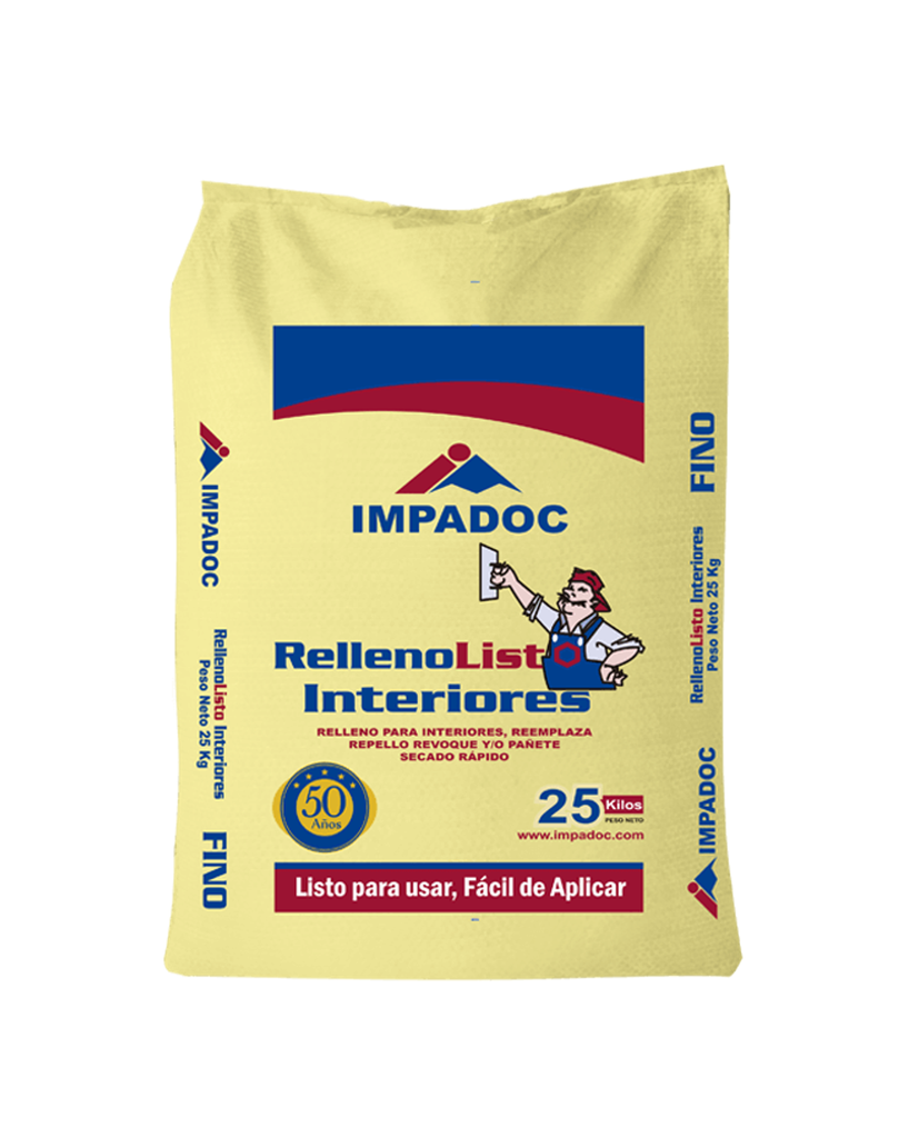 ESTUCO RELLENO INTERIOR FINO IMPADOC X 25KG