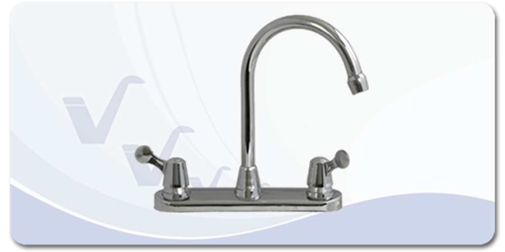 MEZCLADOR LAVAPLATOS 8" CISNE O BASTON CROMADO VALMEC