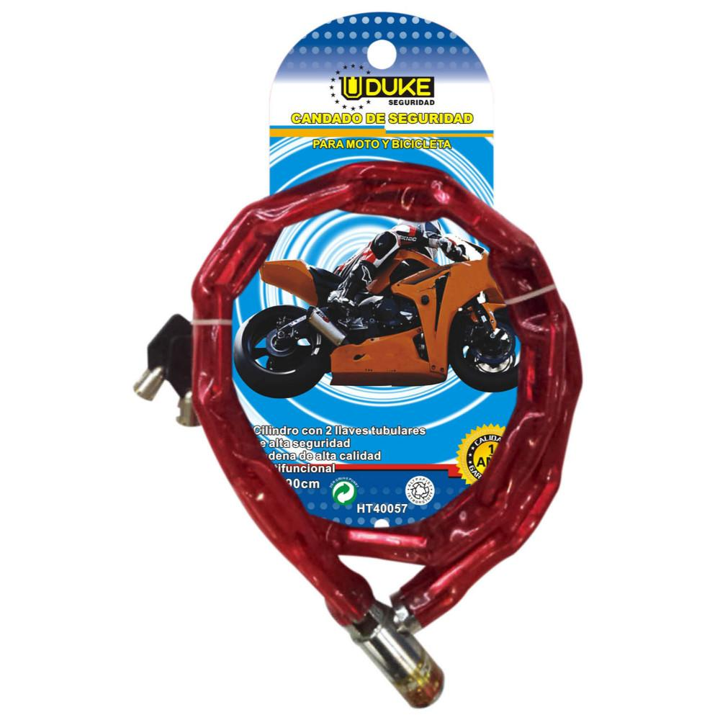 CANDADO PARA BICICLETA CADENA 5X100CM UDUKE