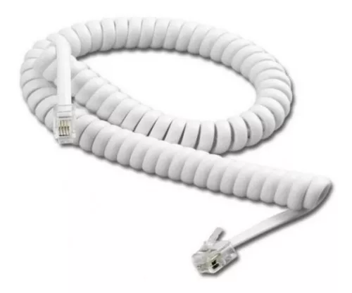 CABLE TELEFONO ESPIRAL X 3MTS BLANCO OSBLACK