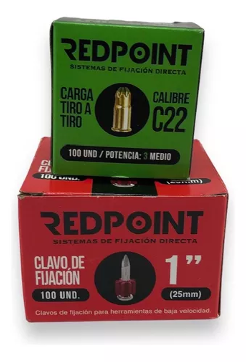 TIROS (BALAS) NIVEL 4 + CLAVO FIJACION 1" KIT