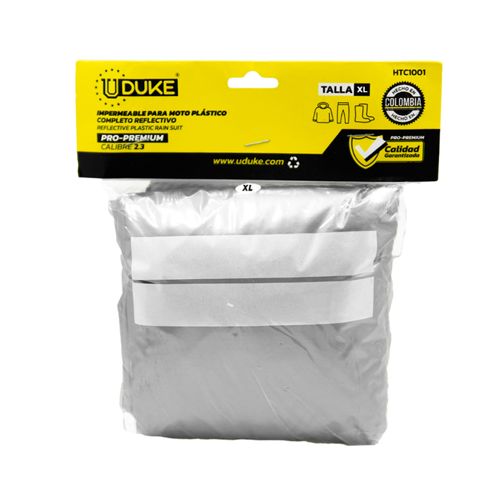 IMPERMEABLE PARA MOTO PLASTICO COMPLETO REFLECTIVO PRO-PR TL
