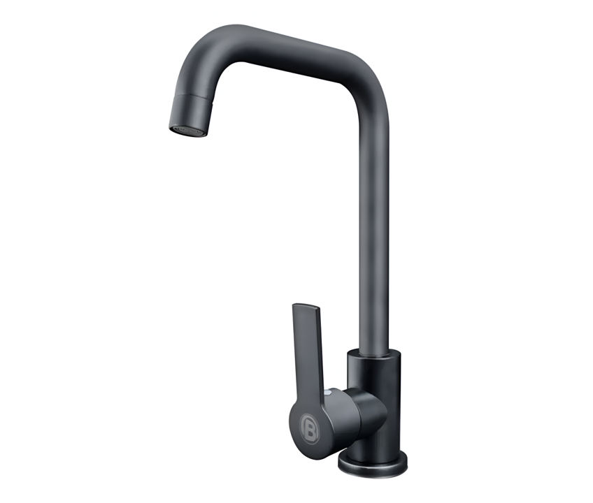 MEZCLADOR LAVAPLATOS EN ACERO INOX NEGRO BOCCHERINI YW352-07