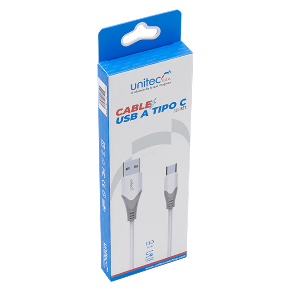 CABLE 1M USB TIPO C 3.1A CBL 831