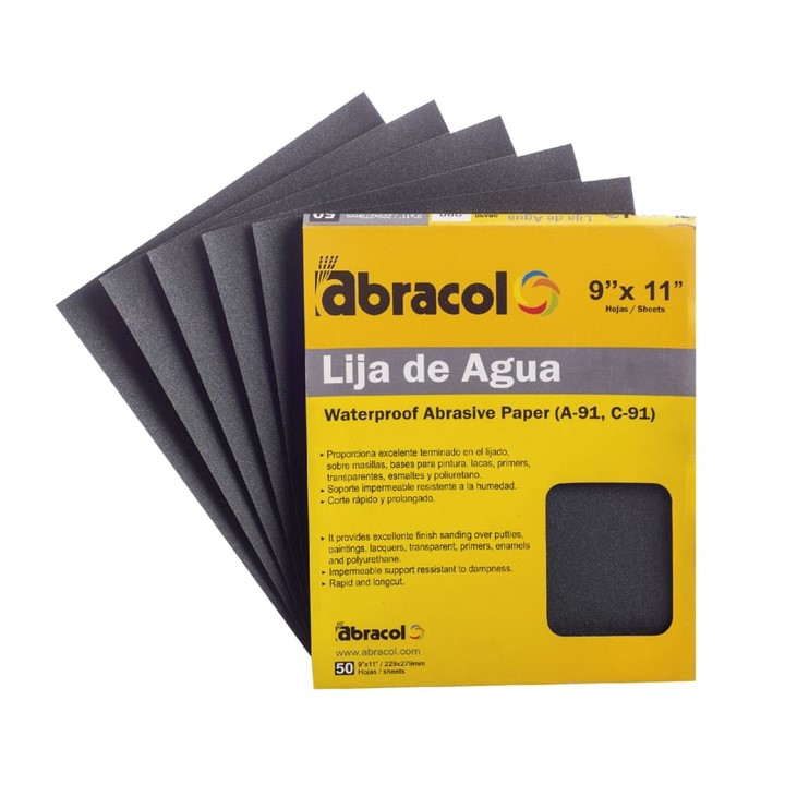 LIJA DE AGUA #320 ABRACOL X 50UND