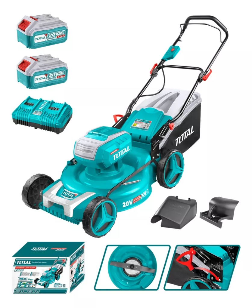 CORTADORA DE CESPED 40V INCLUYE 2 BATERIAS DE 5Ah, 1 CARGADOR Y 3 ACCESORIOS TOTAL (UTLMLI20202)