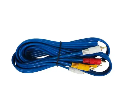 [10756] CABLE AUDIO Y VIDEO 2X1 FINO AZUL 1.5MT BLISTER
