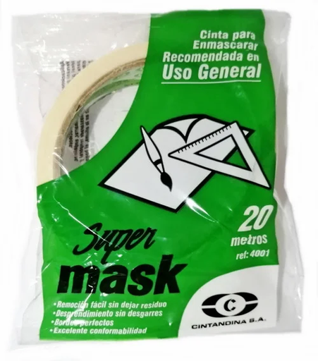 [11230] CINTA ENMASCARAR 1" X 20MT SUPERMASK GENERAL