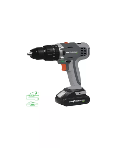[14067] TALADRO PERCUTOR INALAMBRICO 3/8" 12 VOLTIOS GLADIATOR PRO