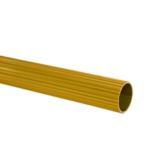 [14718] TUBO CORTINERO 1" DORADO ALUMINIO X METRO