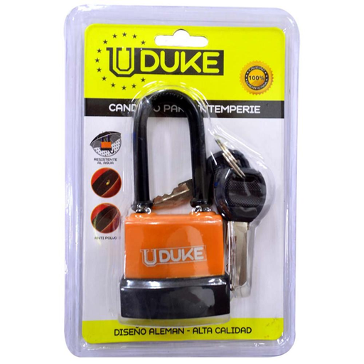 [17143] CANDADO INTERPERIE ARCO L. NARANJA 45MM UDUKE