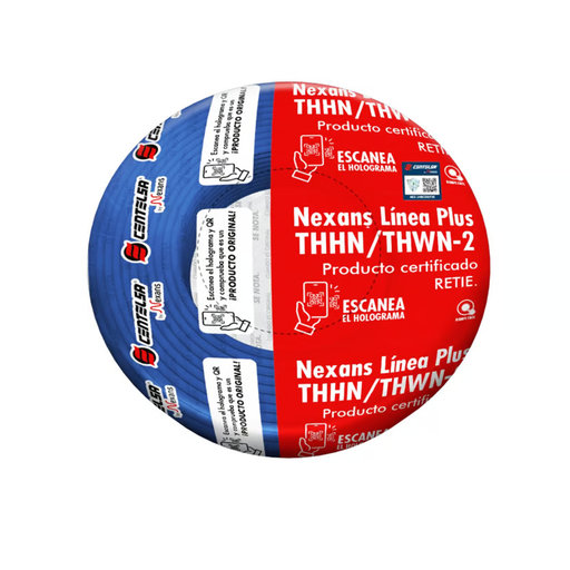 [15819] CABLE 7 HILOS CENTELSA #14 AZUL X100MT