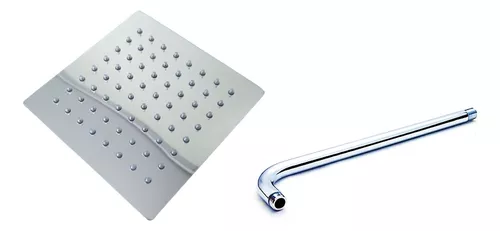 [17871] REGADERA DUCHA CROMADA CUADRADA 6" DOMENICA