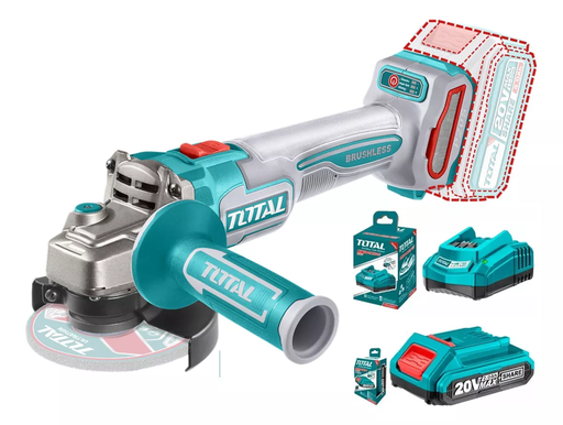 [17883] PULIDORA INALÁMBRICA 4.1/2 20V UTAGLI21154 + 2 BATERÍA 2.0A + CARGADOR TOTAL