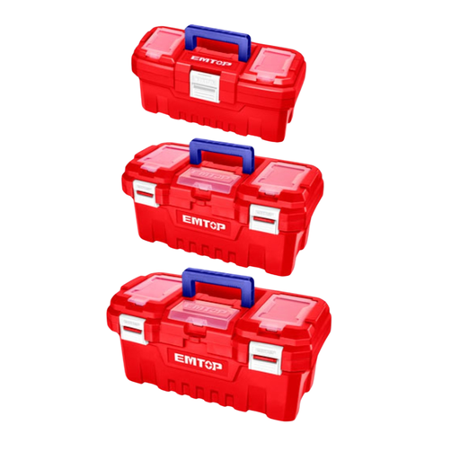 [18442] CAJA DE HERRAMIENTAS 3PCS 14 /17 /20" PLATICA HEBILLA PLASTICA SUPER EMTOP EPBXK0301